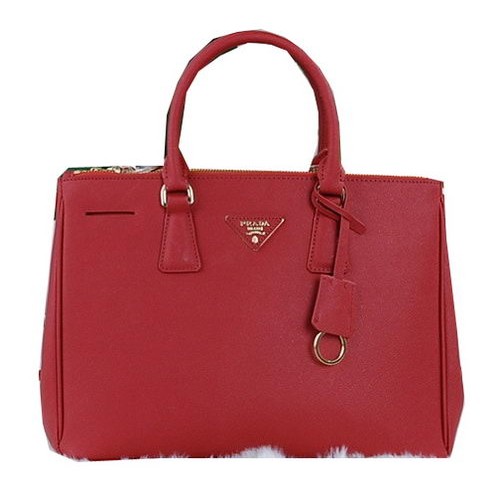 Geantă tote Prada Saffiano din piele de vițel PBN2274 Roșie