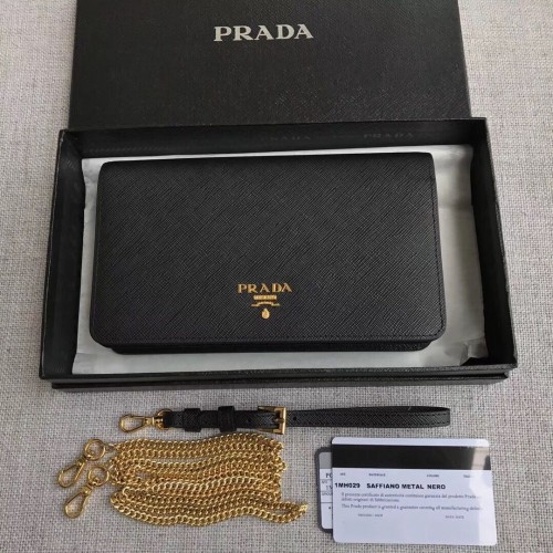 Geantă mini Prada Saffiano din piele 1HZ029 neagră