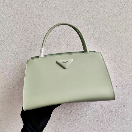 Geantă Prada Nappa Leather Symbole 1BB327 verde