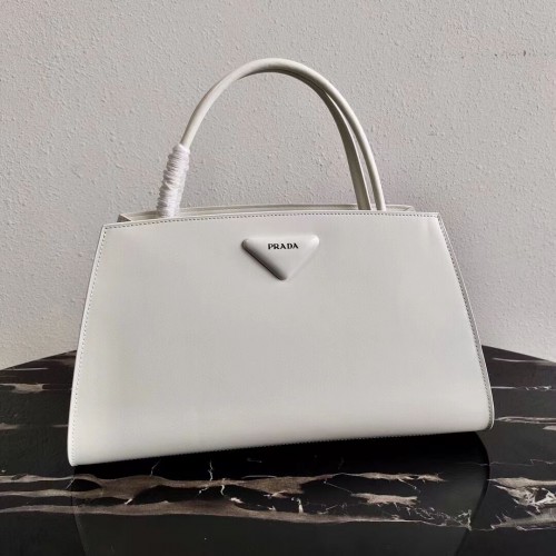 Geantă Prada Nappa Leather Symbole 1BB327 albă