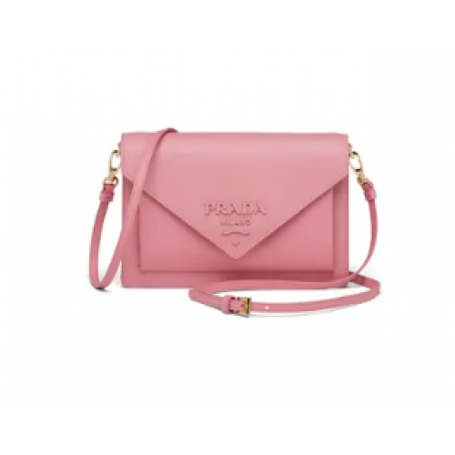 Geantă mini Prada Saffiano din piele 1BP020 roz