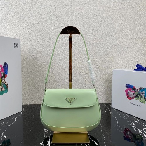 Geantă de umăr Prada Saffiano din piele 2BD311 verde