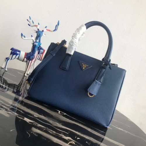 Geantă prada din piele originală Saffiano 1BA1801 Albastru