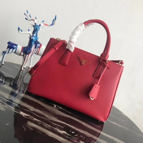 Geantă tote din piele Prada Saffiano Original 1BA1801 Roșie