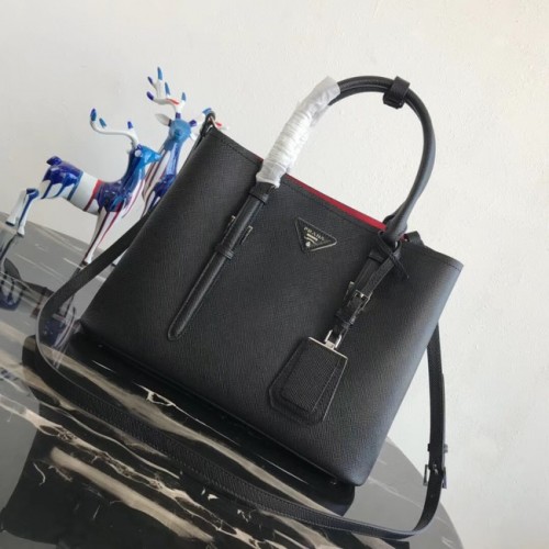 Geantă Prada Saffiano originală din piele BN2838 neagră