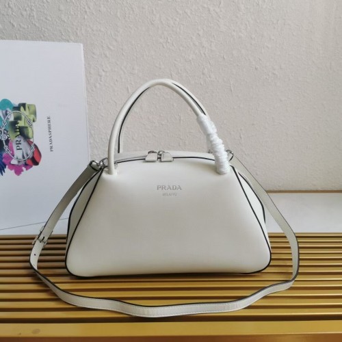 Geantă de mână Prada Supernova din piele 1BD665 albă