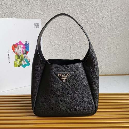 Geantă tote din piele originală Prada 1BC127 neagră