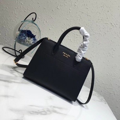 Geantă Prada Saffiano Lux Tote din piele originală BN4458 neagră