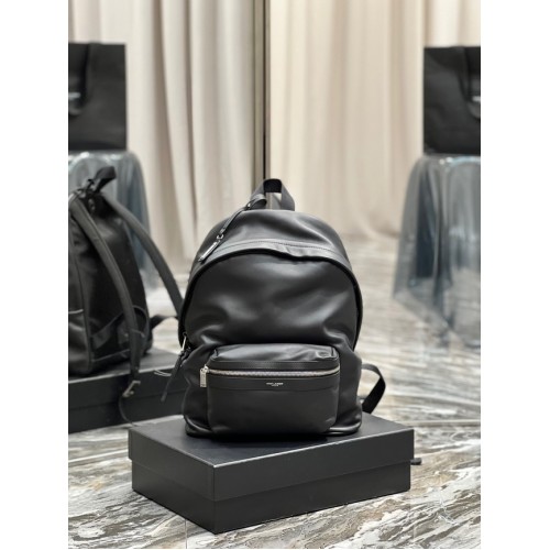 Rucsac Saint Lauren City din piele fină 534967 negru