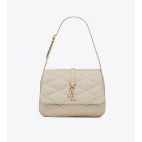 SAINT LAUREN LE 57 HOBO GEANTĂ DE UMĂR DIN PIELE DE MIEL MATLASATĂ 698567 ANTIQUE VINTAGE