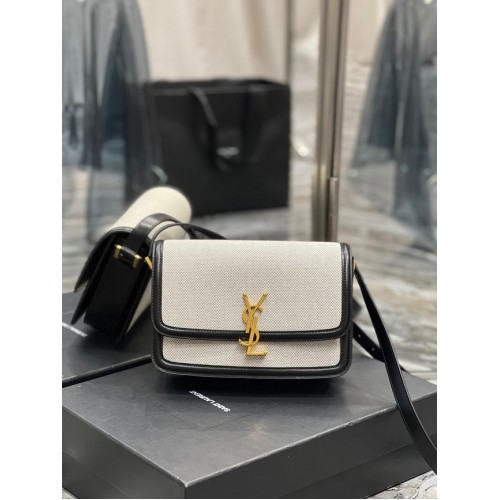 SAINT LAUREN GEANTĂ SOLFERINO MEDIE ÎN CUTIE SAINT LAURENT PIELE 634307 neagră