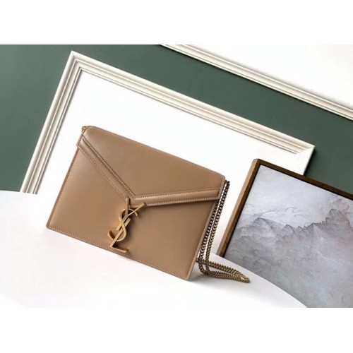 Geantă de umăr din piele SAINT LAURENT Cassandra 532750 Camel