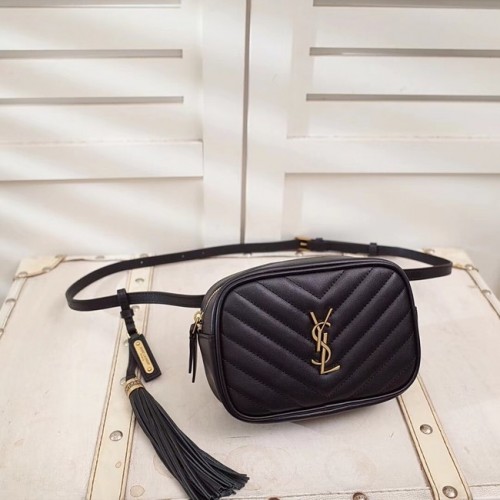 SAINT LAURENT Geantă de buzunar din piele de vacă 534817 neagră