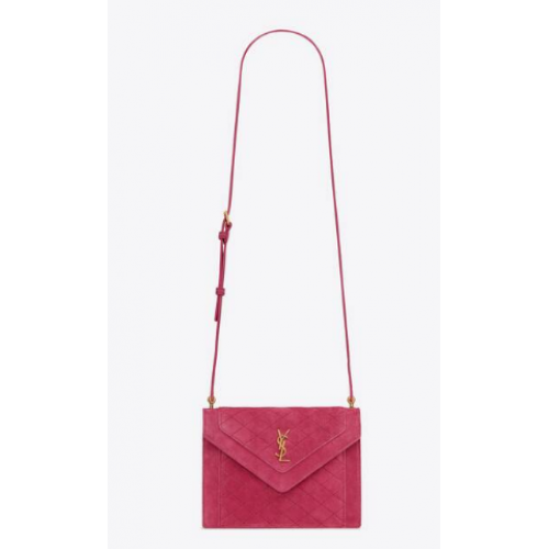 SAINT LAURENT GEANTĂ GABY MINI DIN PIELE ÎNTOARSĂ 685574 ROZ MAGENTA