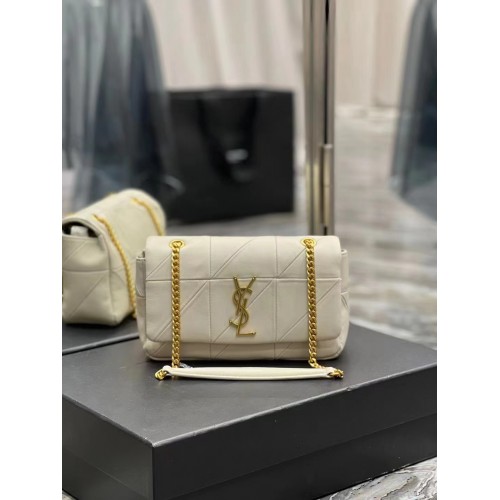 SAINT LAURENT GEANTĂ HOBO LE 57 DIN PIELE DE MIEL MATLASATĂ 651820 BEJ