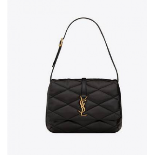 SAINT LAURENT GEANTĂ HOBO LE 57 DIN PIELE DE MIEL MATLASATĂ 698567 neagră