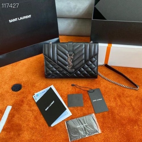 PORTOfel SAINT LAURENT MONOGRAM DIN PIELE MIX MATELASSE GRAIN DE POUDRE embosata 526286 BLACK&SILouis VuittonER