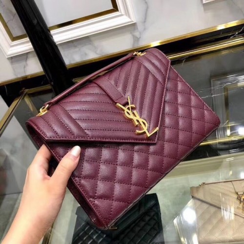 SAINT LAURENT Geantă medie 487206 Burgundy