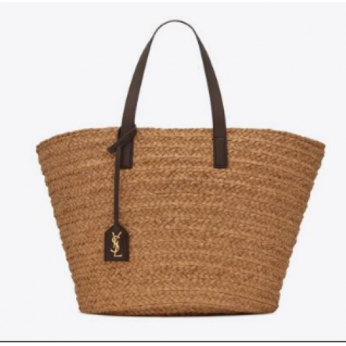 SAINT LAURENT PANIER GEANTA MEDIE DIN RAFIE 693242 FILDEȘ