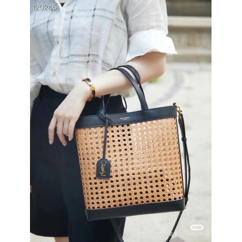 SAINT LAURENT Geantă țesută 655161 neagră