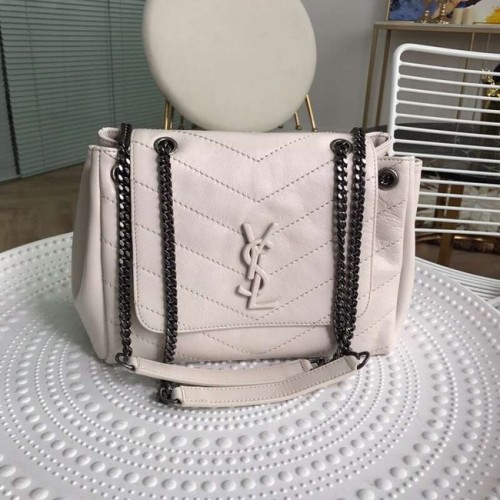 Geantă de umăr din piele SAINT LAURENT Y554248 crem