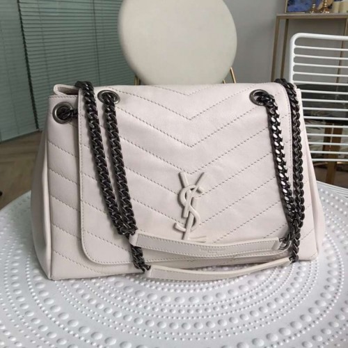 Geantă de umăr din piele SAINT LAURENT Y554256 crem