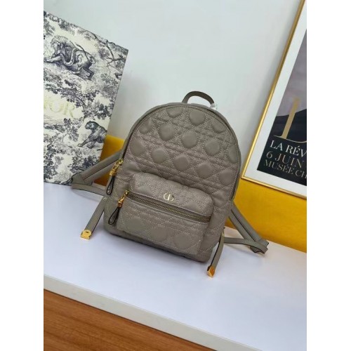 RUCS MIC DIOR Piele de miel Cannage M9222U Taupe