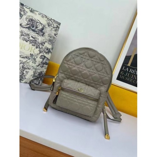 RUCSAC MIC DIOR Cannage Lambskin M9222U gri deschis