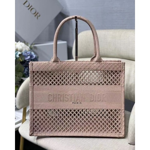 PUNGĂ DIOR MICĂ BOOK TOTE Plasă neagră cu broderie M1296Z