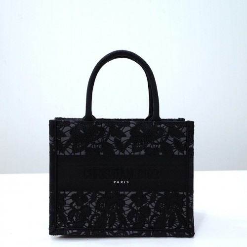 PUNGĂ DIOR MICĂ BOOK TOTE Broderie C1331-11 neagră