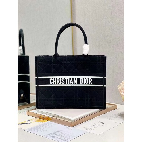 PUNGĂ DIOR MICĂ BOOK TOTE Catifea C1287-5 neagră