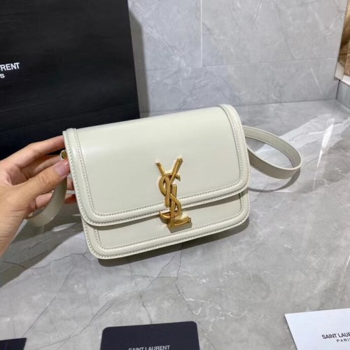 GEANTĂ SOLFERINO MICĂ ÎN CUTIE SAINT LAURENT PIELE 63430 albă