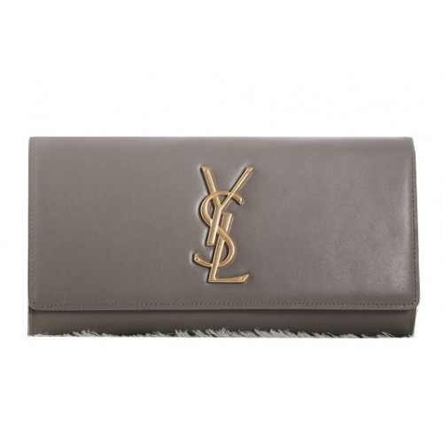 Clutch Saint Laurent Classic Monogram Piele Originală Y5486 Kaki