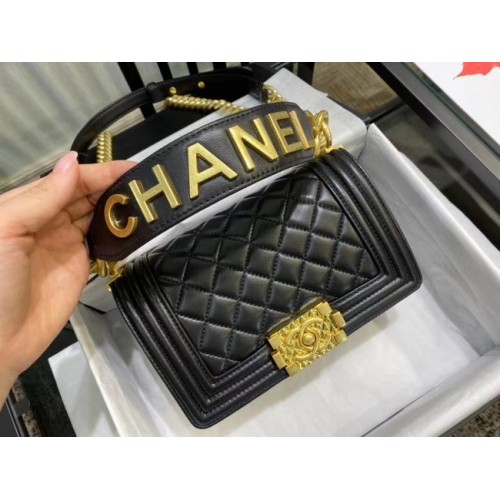 Geantă mică Chanel pentru băieți AS67085 neagră
