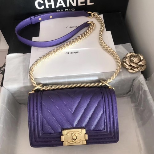 Geantă Chanel pentru băieți V67085 violet