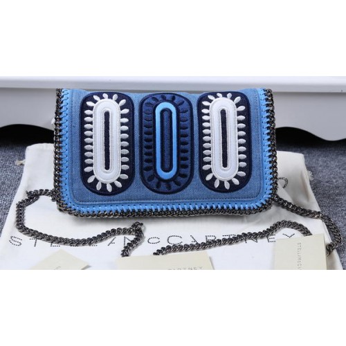 Geantă Stella McCartney Denim Cross Body SM829 Albastră