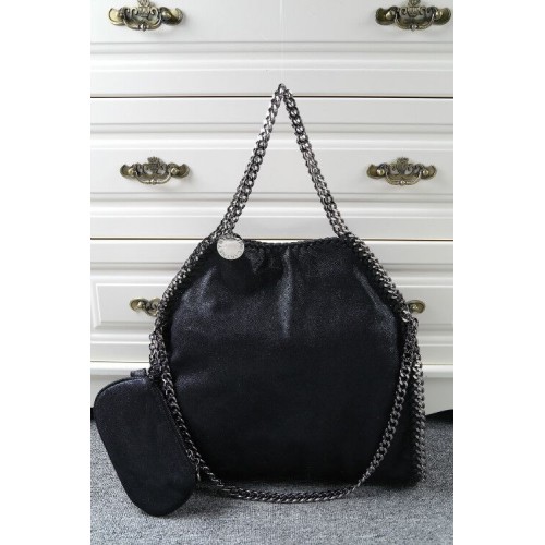 Geantă tote Stella McCartney Denim SM809 Negru