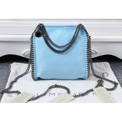Stella McCartney Geantă Falabella din denim SMC895 Albastru deschis