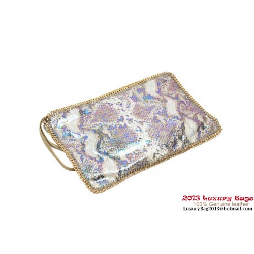 Stella McCartney Falabella Fold Over Clutch 832 Apricot Snake