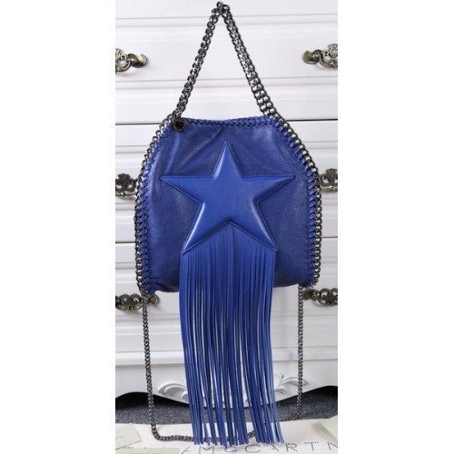 Stella McCartney Falabella Fringed Star Mini Tote Bag SM8865 Royal