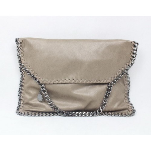 Stella McCartney Geantă Falabella Khaki din PVC Cross Body 876 Argintie
