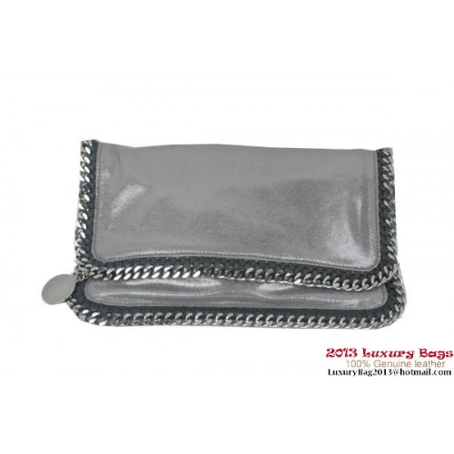 Stella McCartney Geantă pliabilă Falabella din PVC 812S argintie