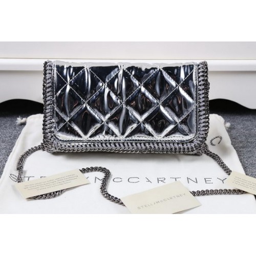 Stella McCartney Geantă Falabella din PVC Cross Body SMC882 Argintie