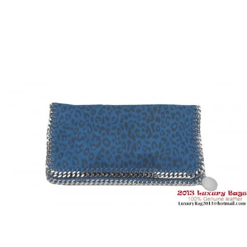 Stella McCartney Geantă de mână Falabella cu imprimeu leopard din PVC 812S albastră