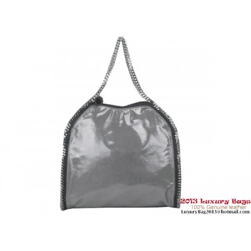 Geantă tote pliabilă Stella McCartney Falabella din PVC 811 argintie
