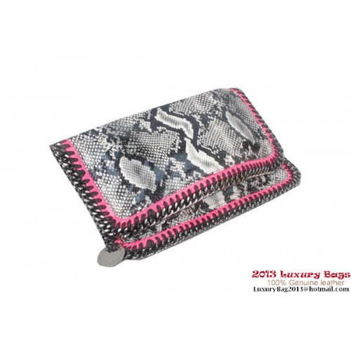 Stella McCartney Geantă de mână Falabella cu imprimeu șarpe 812S gri