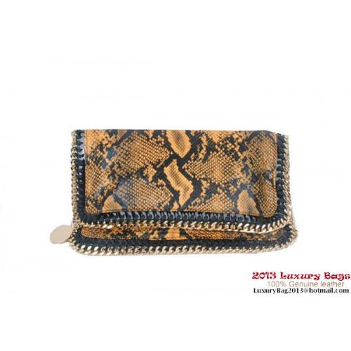 Stella McCartney Geantă de mână Falabella Snake Fold Over Clutch 812S Galbenă