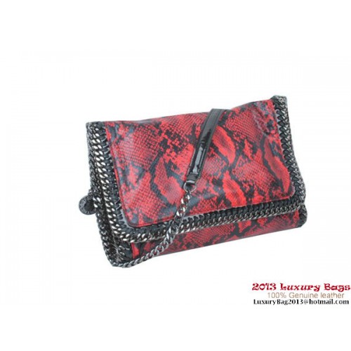 Stella McCartney Geantă Falabella Snake din PVC Cross Body 822 Roșie