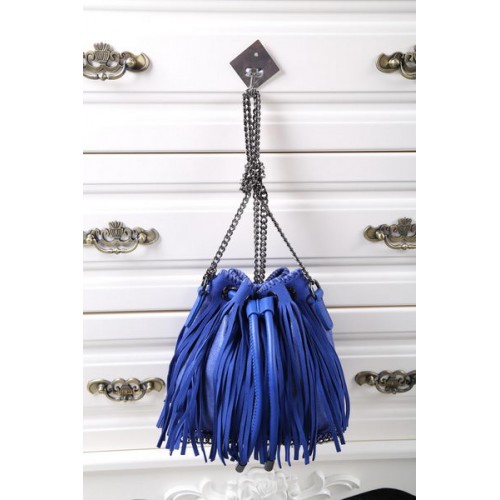 Geantă Stella McCartney Falabella cu franjuri solare SMC012 Royal