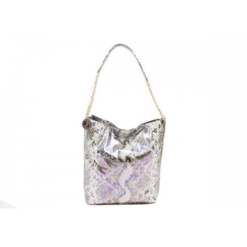 Geantă Stella McCartney din piele cu imprimeu șarpe 836 bej